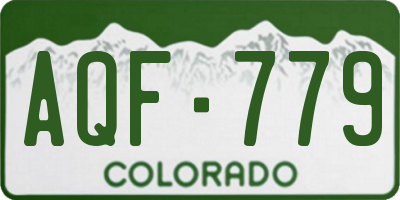 CO license plate AQF779