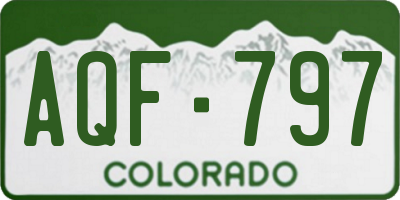 CO license plate AQF797