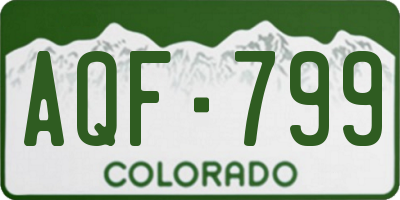 CO license plate AQF799