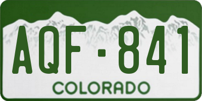 CO license plate AQF841