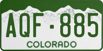 CO license plate AQF885