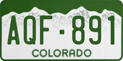 CO license plate AQF891