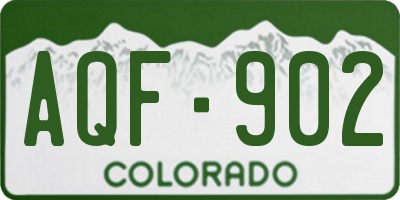 CO license plate AQF902