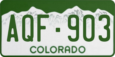 CO license plate AQF903