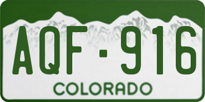 CO license plate AQF916