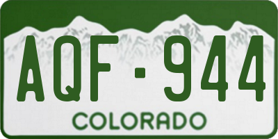 CO license plate AQF944