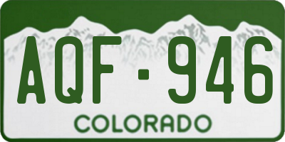 CO license plate AQF946