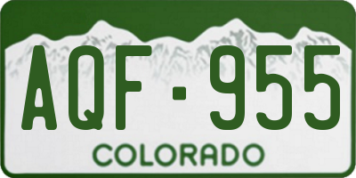 CO license plate AQF955