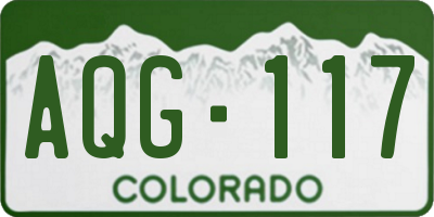 CO license plate AQG117