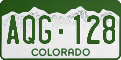 CO license plate AQG128