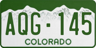 CO license plate AQG145