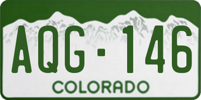 CO license plate AQG146