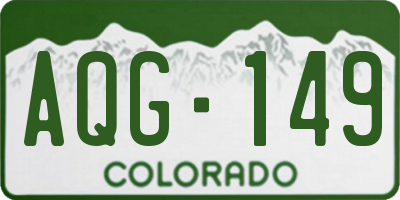 CO license plate AQG149