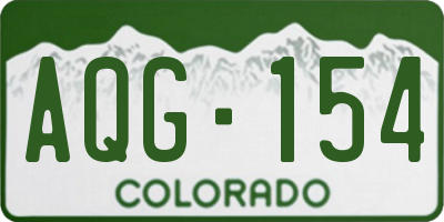 CO license plate AQG154
