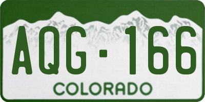 CO license plate AQG166