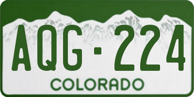 CO license plate AQG224