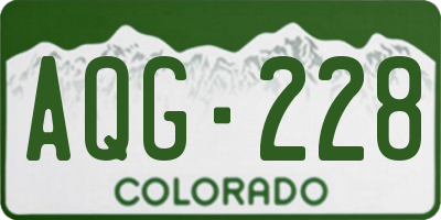 CO license plate AQG228