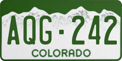 CO license plate AQG242