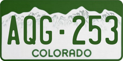 CO license plate AQG253