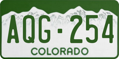 CO license plate AQG254