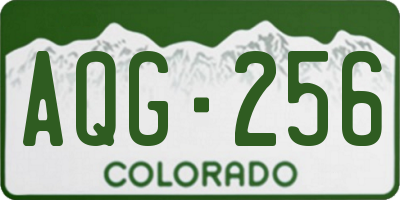 CO license plate AQG256