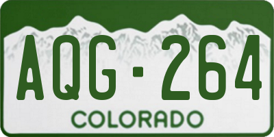 CO license plate AQG264