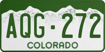 CO license plate AQG272