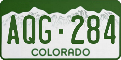 CO license plate AQG284