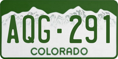 CO license plate AQG291