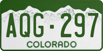 CO license plate AQG297