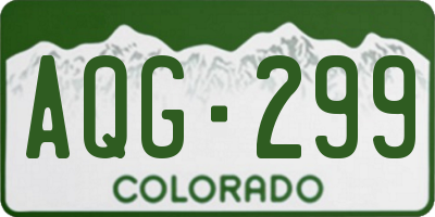 CO license plate AQG299