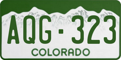 CO license plate AQG323