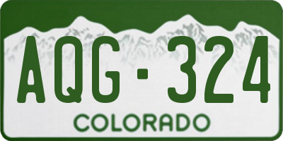 CO license plate AQG324