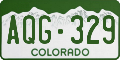 CO license plate AQG329