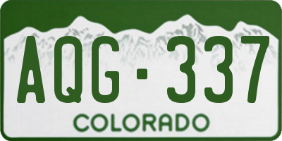 CO license plate AQG337