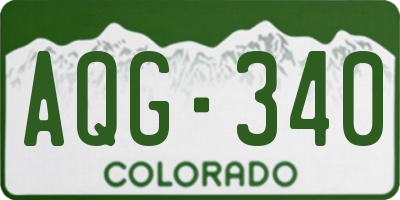CO license plate AQG340
