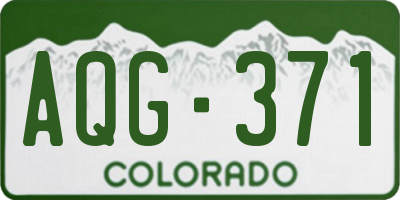 CO license plate AQG371