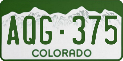 CO license plate AQG375