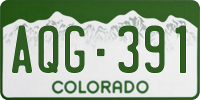 CO license plate AQG391