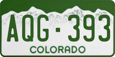 CO license plate AQG393