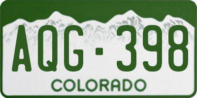 CO license plate AQG398