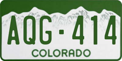 CO license plate AQG414