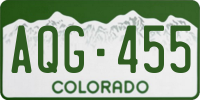 CO license plate AQG455