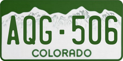 CO license plate AQG506