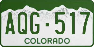 CO license plate AQG517