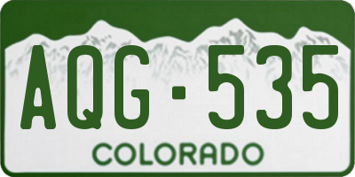 CO license plate AQG535