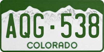 CO license plate AQG538