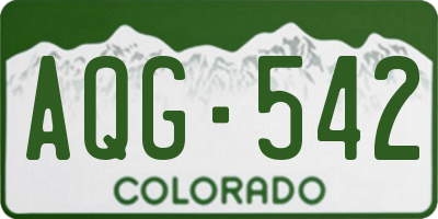 CO license plate AQG542