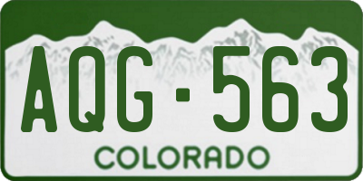 CO license plate AQG563