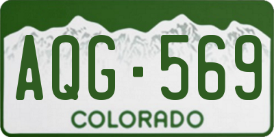 CO license plate AQG569